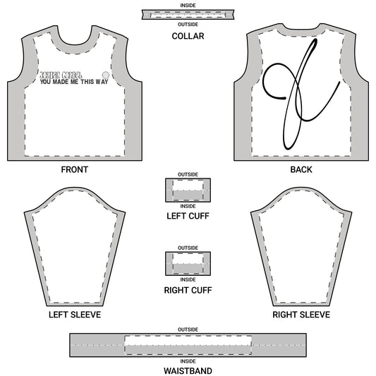 Crewneck Sweatshirt with Script Monogram Back & 'You Made Me This Way' Front