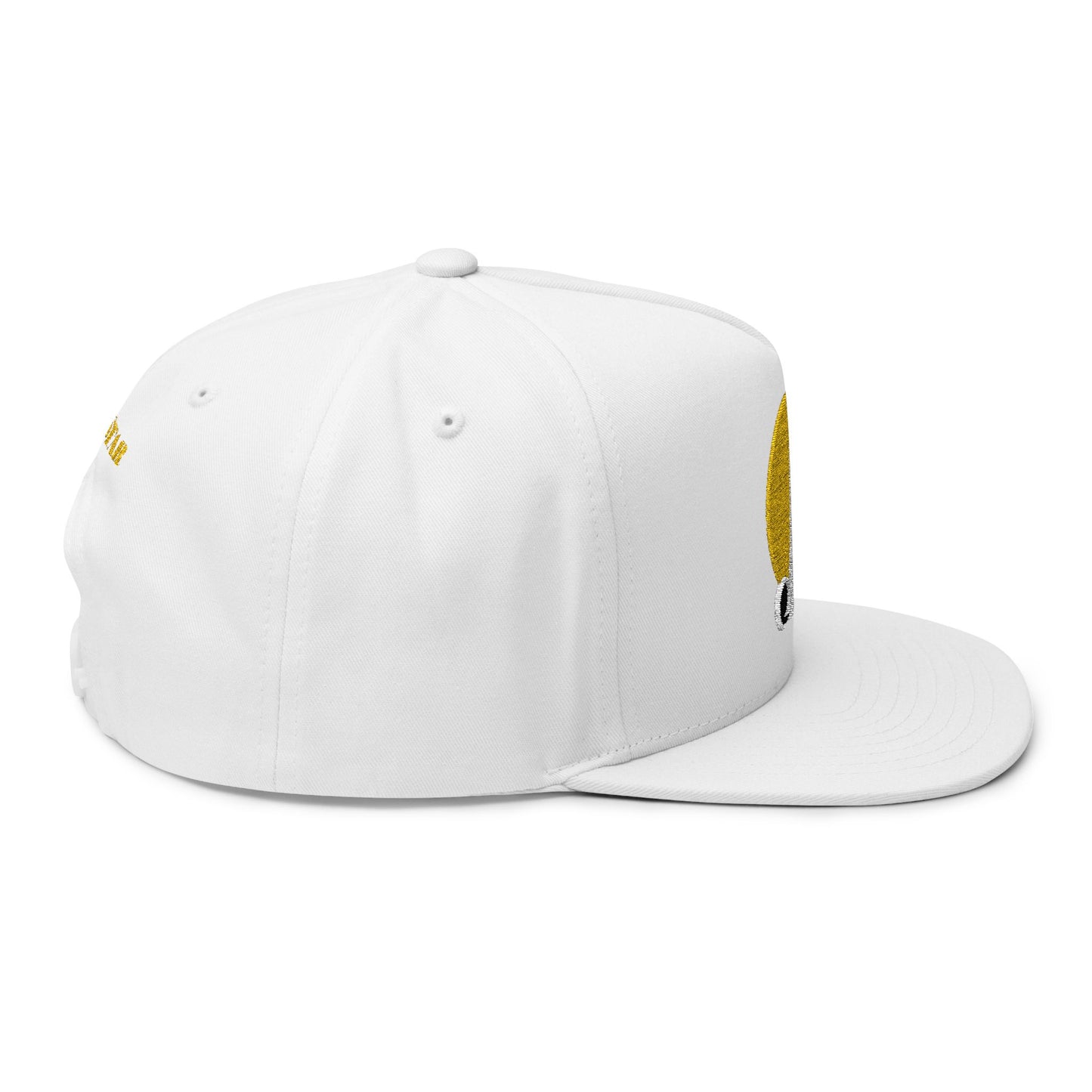 Embroidered 'B' Snapback Hat – Gold Star Logo Flat Bill Cap